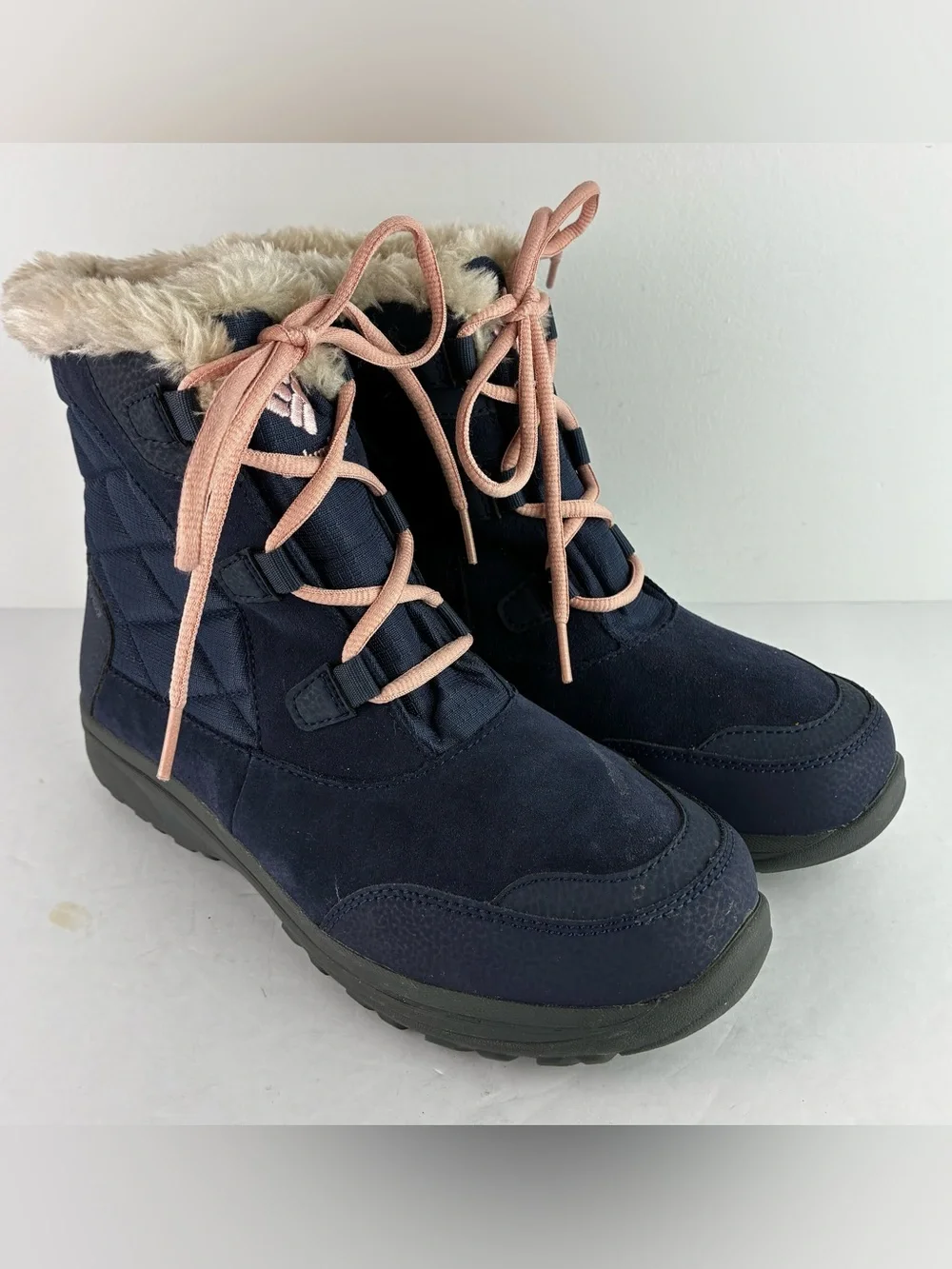 Columbia Navy Blue Ice Maiden Shorty Boots